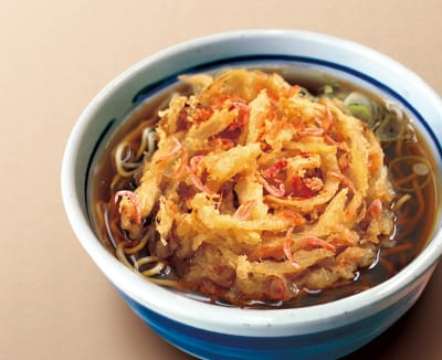 吉そば季節の天ぷら『紅天（干しえびと紅ショウガのかき揚げ）』始めました！