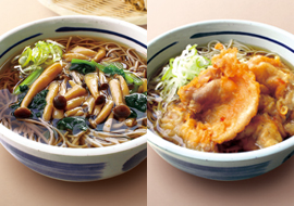 吉そば季節限定「しめじ」「豚から揚げ」そば・うどんが始まりました！